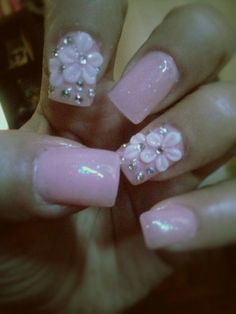 nails nail designs 3d flowers pink flower cute square short acrylic via Pink Nails With 3d Flowers, Nails 3d Flowers, Nails With 3d Flowers, Acrylic Nails 3d, Gold Glitter Nail Polish, Short Pink Nails, 3d Flower Nails, Nails 3d, Gold Glitter Nails