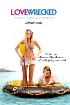 the poster for lovewrecked starring actors amanda byrne and ryan o'connor