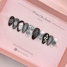 Eras Tour Nails Etsy Australia Eras Tour Nail Ideas, Eras Tour Nail, Taylor Album, Tropical Vacation Nails, Nails Glossy, Vacation Nails, Press Ons, Black Snake, Gold Snake