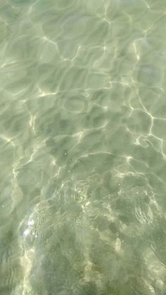 the water is so clear that you can see it's ripples