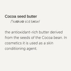 BAYAGE BEAUTY on Instagram: “Nourishing Cocoa Seed Butter is the rich emollient in THE BALM.🤍 Cocoa seed butter is the fat extracted from the seeds of the cocoa plant.…” Cocoa Plant, Cocoa Seeds, Seed Butter, Cocoa, Seeds