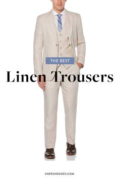 Linen is the perfect "classy yet casual" summer fabric. Strong, absorbent, and lightweight, linen is a summer staple that will instantly elevate your wardrobe. Keep reading for our favorite linen pants to check out this summer! #linen #linenpants #menslinenpants linen pants, linen pants outfit, linen pants outfit men, best linen pants, best linen pants for men, men's linen pants, best men's linen pants, linen pants for men, best linen trousers Trouser Outfits