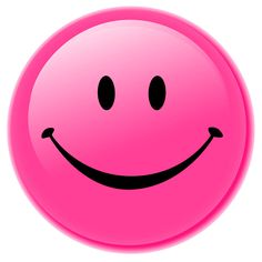 a pink button with a smiley face drawn on it