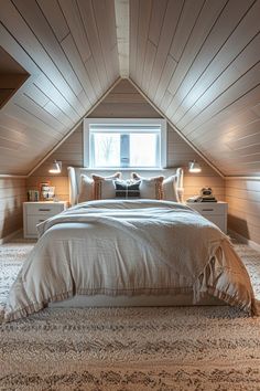 Sanctuary Loft Bedroom Ideas For Adults, Loft Conversion Roof, Cozy Attic Bedroom, Craftsman Interior Design, Master Suite Design, Bedroom Eclectic