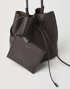 High-end Bucket Bag With Removable Pouch, High-end Everyday Pouch Bucket Bag, High-end Bucket Bag With Removable Pouch For Daily Use, High-end Daily Use Bucket Bag With Removable Pouch, High-end Everyday Leather Bucket Bag, High-end Leather Bucket Bag, Soft Calf Leather Bucket Bag, Designer Soft Leather Bucket Bag Pouch, Designer Soft Leather Pouch Bucket Bag