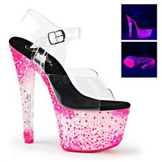 Pink Platform Heels, 7 Inch Heels, Pink Platform, Icy Hot, Pink Platforms, Pleaser Shoes, Pink Heels, Green Shoes