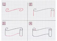 four different ways to draw a scroll