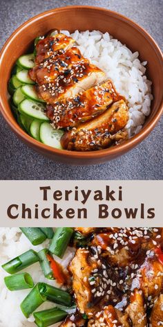 Teriyaki Chicken Bowls are a delicious and satisfying meal featuring tender chicken glazed in a sweet and savory homemade teriyaki sauce. Served over steamed rice and topped with fresh veggies like broccoli, carrots, and a sprinkle of sesame seeds, these bowls are both healthy and full of flavor. Perfect for meal prep or a quick dinner, this recipe is easy to customize with your favorite vegetables. Save this recipe for a tasty, balanced meal that everyone will love! Whole 30 Teriyaki Chicken, Ww Rice Bowls, Healthy Teriyaki Chicken And Broccoli, Chicken Teriyaki Bowls Recipe, One Bowl Meals Dinners, Terikayi Bowl, Low Calorie Chicken Teriyaki, Chicken Teriyaki With Broccoli, Bowl Recipes Dinner