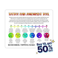 Decorate laptops, Hydro Flasks, cars and more with removable kiss-cut, vinyl decal stickers. Glossy, matte, and transparent options in various sizes. Super durable and water-resistant. Every tattoo artist knows the joy and pain of clients and their pain tolerance. Now you can assess your client's pain using this handy pain assessment tool made specifically for tattoo studios. Every tattoo studio needs one of these! Pain Assessment Tool, Pain Assessment, Tattoo Artist, Tattoo Studio, Assessment, Tattoo Artists, Vinyl Decal, Tools, Tattoos