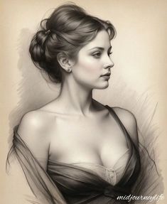 Beautiful Sketches Of Women, Realistic Woman Drawing, Cat Woman Art Drawings, Art Painting Gallery, Woman Drawing, Painting Gallery