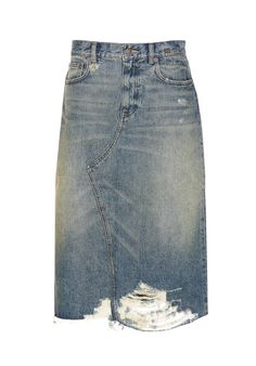 R13 denim skirt, frontal button and zip closure, 5 pockets, distressedComposition: 100% Cotton R13 Denim, Skirt Skirt, Denim Branding, Alternative Rock, Luxury Retail, Floral Fabric, Plaid Pattern, Luxury Boutique