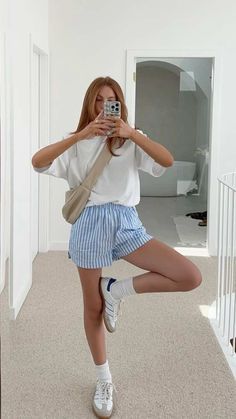 Europe Outfits Summer Dresses, Sporty European Outfits, Spring 2024 Athleisure Outfits, Nanny Summer Outfits, La Aesthetic Outfits Summer, Summer Roadtrip Aesthetic Outfit, Outfits For Running Errands Summer, Summer Gen Z Outfits, Summer Style Outfits 2024