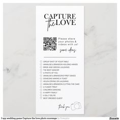 a white bookmark with the words capture the love on it