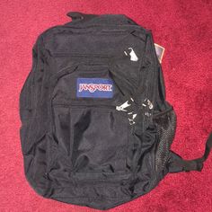 Brand New Big Student Black Jansport Backpack Comes With 5 Pockets. Able To Store So Many Things. 17 X 12.5 X 6.5 In Black Jansport Backpacks, Black Jansport, Jansport Backpack, Kids Accessories, Kids Shop, Bag Accessories, Backpacks, Brand New, Fast Delivery