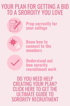 a pink poster with the words how to plan for getting a bid to a priority you love