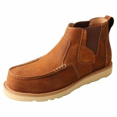 Men's Twisted X Pull On Safety Toe 4 Pull On Work Boots, Moc Toe Boots, Boot Barn