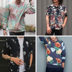 Los estampados florales aportan un aire romántico a tu look. Si no estás acostumbrado a los estampados, los prints florales son un salto grande pero si tienes alma de fashionista, el toque floral eleva tu look por encima de cualquier otro patrón de moda: Casual Button Down Shirt, Button Down Shirt, Men Casual, My Style, Mens Tops