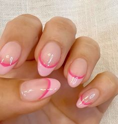 Pink French Tips, New Academic Year, Hoco Nails, Cute Pink Nails, Baby Pink Nails, Back To School Nails, Summery Nails