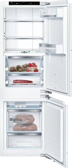 two open refrigerators with food in them