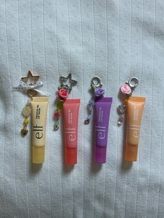 Made my me lip balm keychains 🫶🏻 Available for purchase through my instagram ❤️ Elf Lip Balm Keychain, Diy Cute Keychains, Lip Balm Charm Keychain, Christmas Keychains Diy, Lip Balm Keychain Diy, Lip Gloss Keychain Diy, Lip Balm Charm, Keychain Diy Ideas, Christmas Gift Ideas For Best Friend