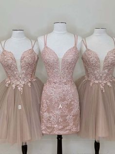 Cute tulle pink lace short prom dress, cute lace homecoming dress,PD22660 on Storenvy Prom Dress Cute, Pink Lace Shorts, Tulle Pink, School Event Dress, Hoco Dress, Lace Homecoming Dresses, Short Prom Dress, Lace Short, Short Prom