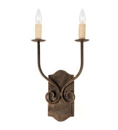 Meyda Tiffany - 116295 - Two Light Wall Sconce - Samuel - Mahogany Bronze Rusty Nail, Candle Wall, Antique Iron, Wall Candles, Light Candle, 12 Weeks, Wall Light Fixtures, Light Orange, Light Shades