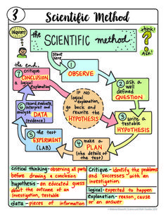 the scientific method diagram for students to use in their writing and design projects, including an explanation