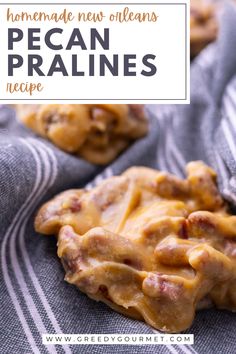 A close-up of homemade Pecan Pralines, showcasing their creamy, caramel-like texture and crunchy pecans, arranged on a striped cloth background. Texas Pralines Recipe, New Orleans Pecan Clusters, Pecan Candy Recipe, Praline Pecans Recipe, Pecan Pralines Recipe, Pralines Recipe, Southern Praline, New Orleans Pralines, Praline Candy