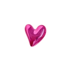 a pink heart shaped object on a white background