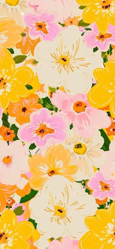 a bunch of flowers that are in the middle of a wallpaper pattern on a cell phone