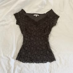 Goth Fairy Core, Fairy Core Grunge, Depop Clothes, Fairy Top, Goth Fairy, Grey Lace, Grunge Fairy, Grunge Y2k, Swaggy Outfits