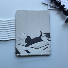 an ipad case with a cat on it