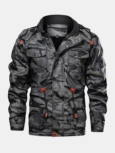 1 Camouflage Outfits, Camouflage Hoodie, Camouflage Jacket, Leather Jacket With Hood, Mens Winter Coat, Men's Leather Jacket, Aviator Jackets, Types Of Jackets, Motorcycle Leather