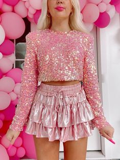 Unicorn Character, Pink Sequin Top, Sassy Shortcake, Fancy Fits, Taylor Outfits, Sophisticated Fashion, Fest Outfits, Swift Concert, Taylor Swift Tour Outfits