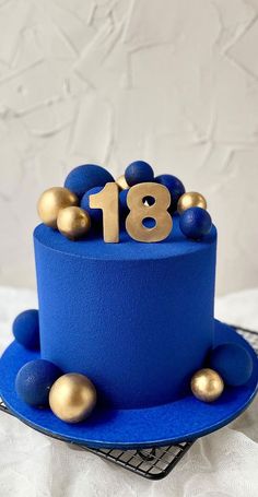 royal blue birthday cake, 18th birthday cake, birthday cake ideas Blue 18th Birthday Cake, 18th Birthday Cake Blue, Blue 18th Birthday, 18th Birthday Cake Designs, Bolo Rapunzel, Cake Designs For Boy, Birthday Cake Design, Blue Birthday Cakes