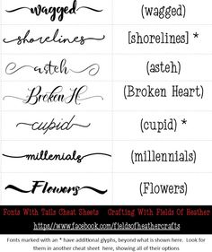 the different types of calligraphy that are used in handwritten font and lettering styles