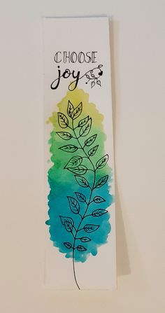 a bookmark with the words choose joy on it