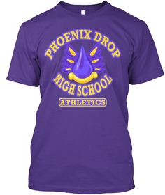 Show your school spirit with this Phoenix Drop High Gym Shirt! Sporting the school colors of Purple and Gold with our athletics department symbol, this T-Shirt is designed to make students look fabulous while being yelled at to run faster.EU Campaign HERE Being Yelled At, Phoenix Drop High, Cat Gang, Yelled At, Run Faster, Gym Shirt