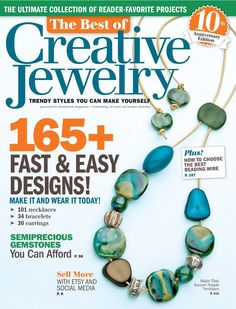 the cover of creative jewelry magazine, featuring beads and necklaces on it's front page