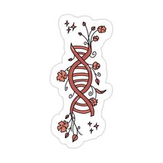 Dna Strand Sticker by ohsnapitzrylee carddesi Dna Sticker, Sticker Design Ideas, Dna Strand, Medical Stickers, Science Stickers, Diy Fashion Hacks, Scrapbook Stickers Printable, Sticker Template, Make Your Own Stickers