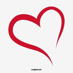 a red heart on a white background