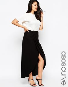 ASOS CURVE Maxi Skirt with Wrap I Like Her, Plus Size Maxi, Plus Size Models, Plus Size Fashion For Women, Plus Size Skirts, Tops And Bottoms, Long Skirts, Skirts And Dresses