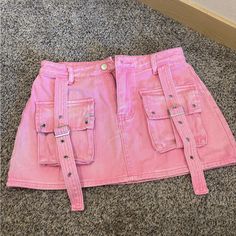 Fashion Nova - Brand New With Tag - Denim Barbie Pink Mini Skirt - Size Medium - Open To Offers - Bundle For Savings Pink Mini Skirt, Pink Mini, Fashion Nova, Mini Skirt, Womens Skirt, Mini Skirts, Size Medium, Brand New, Skirt