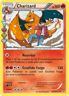 the pokemon card features an image of a person and a dragon