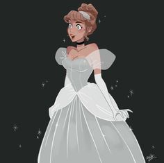 the princess in her wedding dress