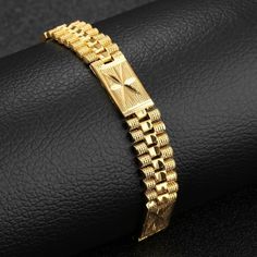 Guys Jewelry, Mens Bracelet Gold Jewelry, Man Gold Bracelet Design, Mode Hip Hop, Bracelet Christmas, Real Gold Jewelry, Bracelets Design, Gold Armband, Mens Gold Bracelets