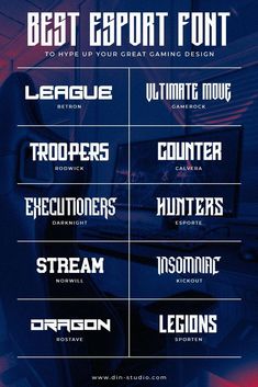 the best esports font styles for your game design