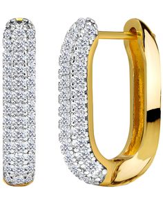 PRICES MAY VARY. ❤️ A must have lightweight square gold hoop earrings that are in-trend. ❤️ Unique hoops that are small but not tiny, big but not overly large. ❤️ Gift these rectangle u-shape huggies to a mother, friend, or valentine. ❤️ Golden hoops made of skin-friendly, heavy metal free material ❤️ Real gold finish with sparkling CZ diamond stones that dazzle in light ❤️ Gold Hoop Earrings : Elevate your style with these meticulously crafted small CZ hoop earrings for women, featuring a class Chunky Gold Hoop Earrings, Diamond Huggie Earrings, Golden Hoops, Large Gift, Huggie Earrings, Cz Diamond, Geometric Earrings, Gold Hoop, Gold Hoop Earrings