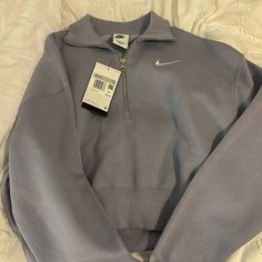 Never Worn New With Tags Purple Nike Xs Outfits With A Sweater, Nike Half Zip, Sweater Zipper, Candle Pedestal, Teen Outfits, Athletic Clothes, Purple Nikes, Outfit Inspo Casual, Trendy Outfits For Teens