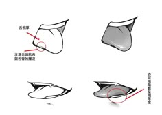 the instructions for how to draw an animal's mouth with chinese writing on it